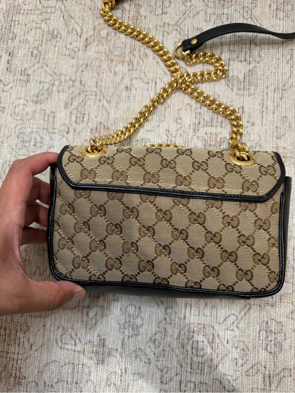 Gucci Beige Brown GG MarmontCanvas - Picture 2 of 12